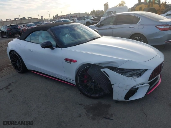2023 Mercedes-Benz SL with VIN W1KVK8BB8PF015310, listed as a IAAI auction lot 41165754 with 7,781 mi miles. Bid and sale history available at carsss.com. Image 1.