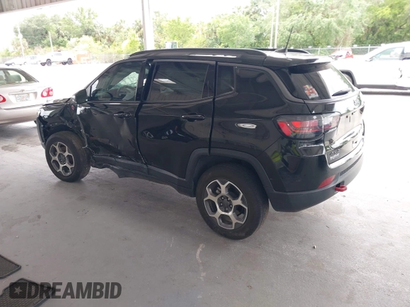 2022 Jeep Compass Trailhawk with VIN 3C4NJDDB5NT164201, listed as a IAAI auction lot 42214973 with 92,668 mi miles and . Bid and sale history available at DreamBid. Image 3.