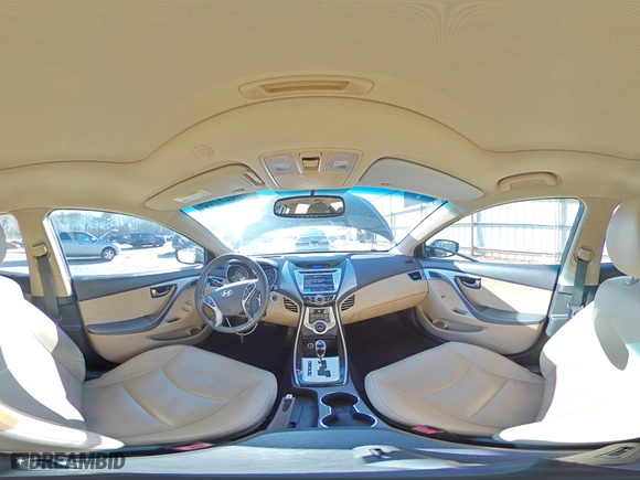 2012 Hyundai Elantra GLS with VIN KMHDH4AE4CU185819, listed as a Copart auction lot 43627765 with 127,673 mi miles and Salvage Title. Bid and sale history available at carsss.com. Image 14.