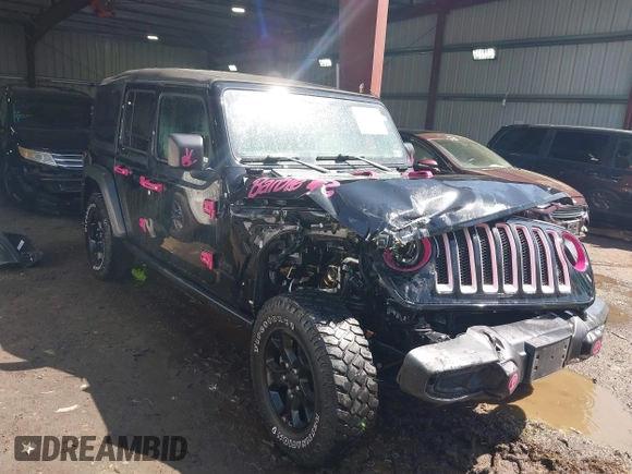 2021 Jeep Wrangler Unlimited Sport S with VIN 1C4HJXDG7MW714968, listed as a IAAI auction lot 41983752 with 50,980 mi miles. Bid and sale history available at carsss.com. Image 1.