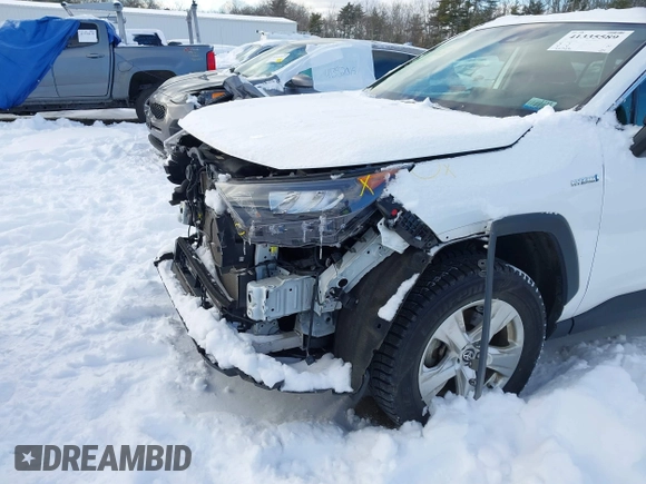 2021 Toyota RAV4 Hybrid LE with VIN 4T3LWRFV9MU047628, listed as a IAAI auction lot 41335589 with 36,748 mi miles. Bid and sale history available at carsss.com. Image 19.