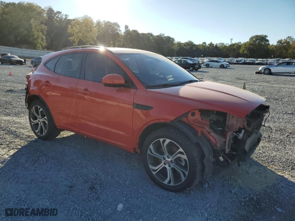 2020 Jaguar E-PACE Checkered Flag Edition with VIN SADF12FX3L1Z74811, listed as a Copart auction lot 76716374 with 67,573 mi miles and Salvage Title. Bid and sale history available at carsss.com. Image 4.