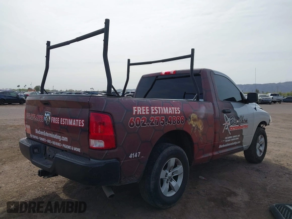 2018 Ram 1500 Tradesman with VIN 3C6JR6AG7JG204405, listed as a IAAI auction lot 41925635 with 198,396 mi miles and . Bid and sale history available at DreamBid. Image 4.