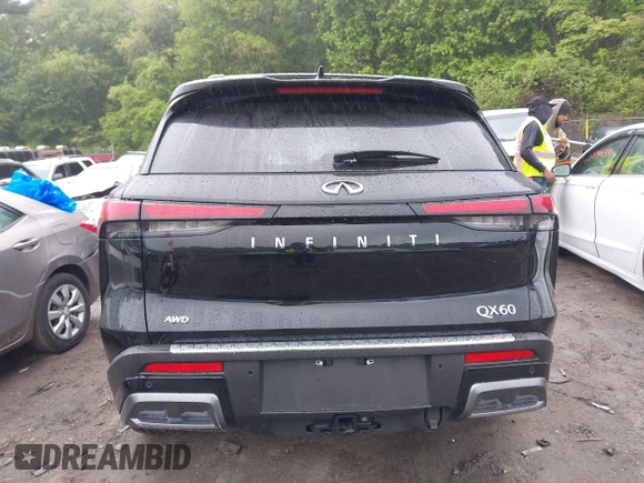 2024 Infiniti QX60 Autograph with VIN 5N1DL1HUXRC356369, listed as a IAAI auction lot 42312323 with 12,987 mi miles and . Bid and sale history available at DreamBid. Image 16.