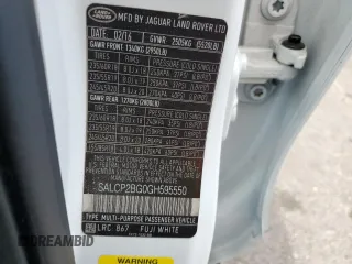 2016 Land Rover Discovery Sport SE z VIN SALCP2BG0GH595550, wystawiony jako Copart lot #52389095 z przebiegiem 93 504 mil mil oraz Szkoda całkowita • Salvage title. Historia ofert i sprzedaży dostępna na DreamBid. Obrazek 13.