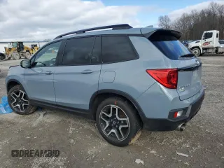 2023 Honda Passport Elite with VIN 5FNYF8H05PB013276, listed as a Copart auction lot 87323504 with 27,360 mi miles and Salvage Title. Bid and sale history available at carsss.com. Image 2.