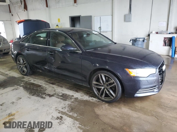 2014 Audi A6 Premium Plus with VIN WAUGFAFCXEN089099, listed as a Copart auction lot 54694535 with 109,515 mi miles and Salvage title. Bid and sale history available at DreamBid. Image 4.