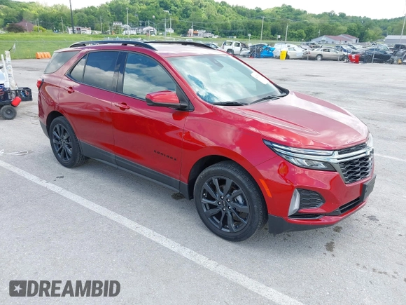 2022 Chevrolet Equinox RS with VIN 3GNAXWEV9NS181906, listed as a IAAI auction lot 42257280 with 44,492 mi miles and . Bid and sale history available at DreamBid. Image 1.