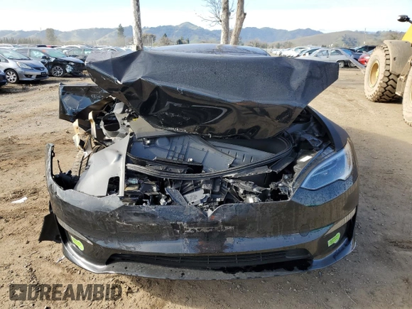 2023 Tesla Model S with VIN 5YJSA1E57PF507456, listed as a Copart auction lot 44649945 with 8,760 mi miles and Salvage title. Bid and sale history available at DreamBid. Image 5.