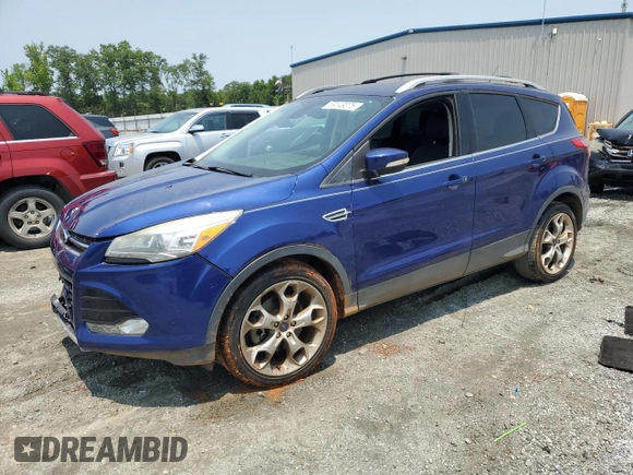 2013 Ford Escape Titanium with VIN 1FMCU0J94DUC18516, listed as a Copart auction lot 59149275 with 88,734 mi miles and Salvage title. Bid and sale history available at DreamBid. Image 1.