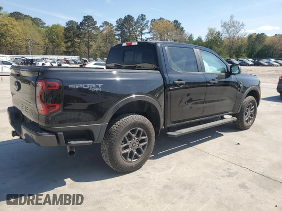 2024 Ford Ranger XLT with VIN 1FTER4HH7RLE02106, listed as a Copart auction lot 50977165 with 3,555 mi miles and Salvage title. Bid and sale history available at DreamBid. Image 3.