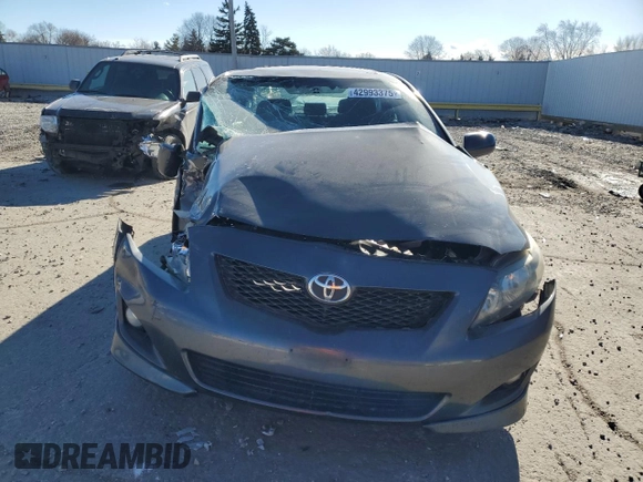 2009 Toyota Corolla XRS with VIN 1NXBE40E79Z029963, listed as a Copart auction lot 42993375 with Not Provided miles and Non Repairable. Bid and sale history available at carsss.com. Image 5.