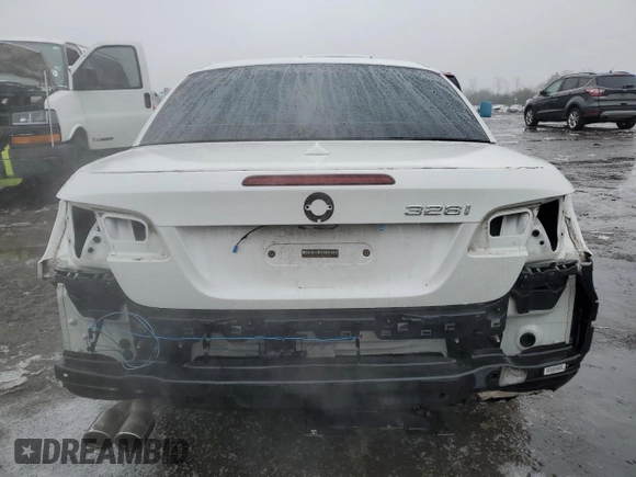 2011 BMW 3 Series 328i with VIN WBADW3C57BE540005, listed as a Copart auction lot 44232065 with 65,206 mi miles and Salvage Title. Bid and sale history available at carsss.com. Image 6.