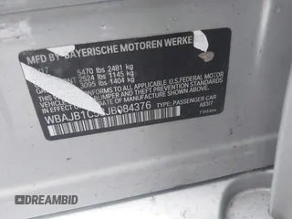 2018 BMW 5 Series 530e xDrive с VIN WBAJB1C53JB084376, выставлен на аукционе IAAI как лот 42137601 с пробегом 105 460 миль миль и . История ставок и продаж доступна на DreamBid. Изображение 9.