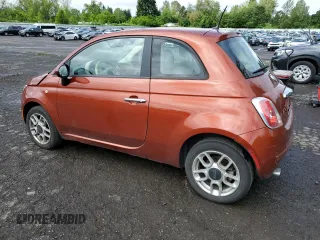 2013 FIAT 500 Pop with VIN 3C3CFFAR2DT649212, listed as a Copart auction lot 57527625 with 156,251 mi miles and Salvage title. Bid and sale history available at DreamBid. Image 2.