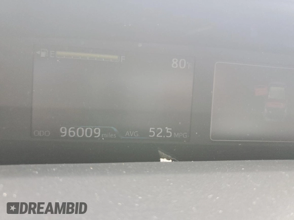 2016 Toyota Prius Two with VIN JTDKBRFU4G3505906, listed as a Copart auction lot 49041485 with 96,009 mi miles and Salvage Title. Bid and sale history available at DreamBid. Image 9.