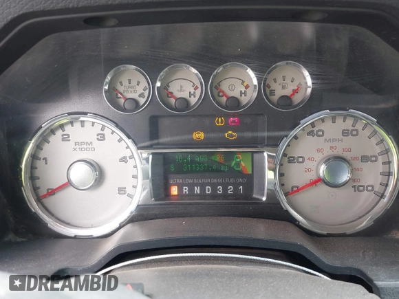 2010 Ford Super Duty F-250 SRW XL with VIN 1FTSW2BR8AEA13078, listed as a IAAI auction lot 41702041 with 311,337 mi miles. Bid and sale history available at carsss.com. Image 7.
