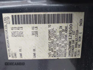 2011 Nissan Altima S with VIN 1N4AL2AP8BC128500, listed as a IAAI auction lot 41555465 with 212,440 mi miles and . Bid and sale history available at carsss.com. Image 9.