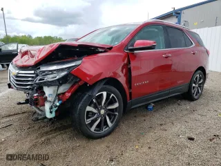 2022 Chevrolet Equinox Premier with VIN 3GNAXNEV9NS169216, listed as a Copart auction lot 44738005 with 49,112 mi miles and Salvage Title. Bid and sale history available at carsss.com. Image 1.