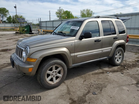 2006 Jeep Liberty Limited with VIN 1J4GL58K06W218884, listed as a Copart auction lot 55830035 with 98,039 mi miles and Salvage title. Bid and sale history available at DreamBid. Image 1.