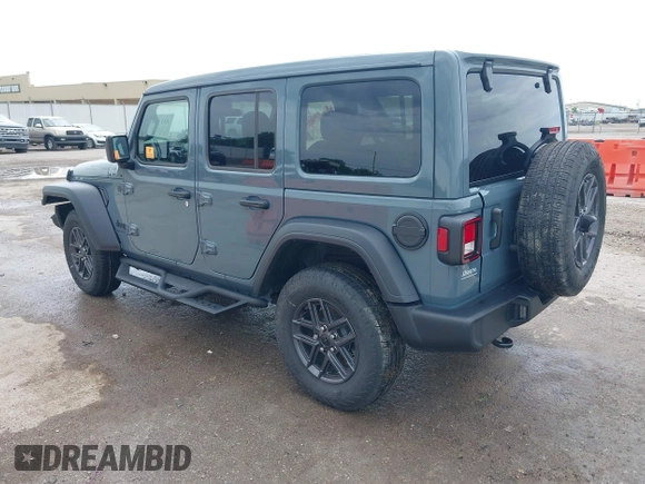 2024 Jeep Wrangler Sport S with VIN 1C4PJXDG4RW353640, listed as a IAAI auction lot 42152688 with Not provided miles and . Bid and sale history available at DreamBid. Image 3.