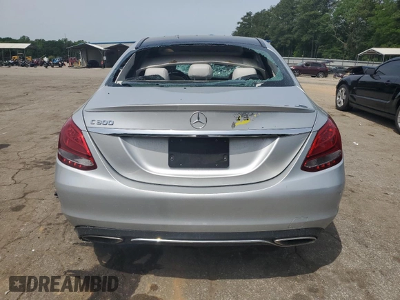 2017 Mercedes-Benz C 300 with VIN WDDWF4JB2HR253222, listed as a Copart auction lot 56388125 with 105,591 mi miles and Salvage title. Bid and sale history available at DreamBid. Image 6.