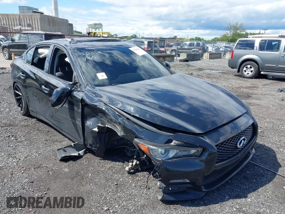 2017 Infiniti Q50 Premium with VIN JN1EV7AP1HM735587, listed as a IAAI auction lot 42341024 with 107,372 mi miles and . Bid and sale history available at DreamBid. Image 1.