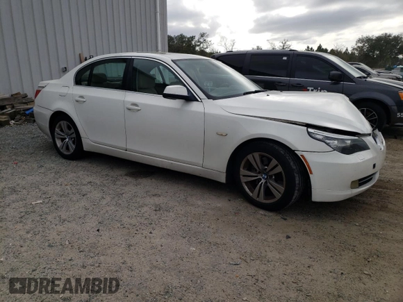2010 BMW 5 Series 528i with VIN WBANU5C51AC365413, listed as a Copart auction lot 47758385 with 128,091 mi miles and Salvage Title. Bid and sale history available at carsss.com. Image 4.