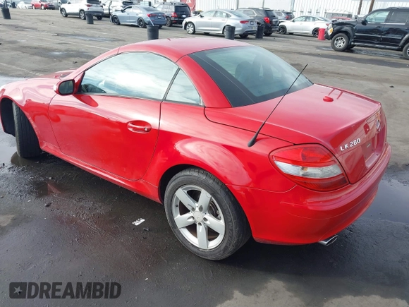 2008 Mercedes-Benz SLK-Class 3.0L with VIN WDBWK54F58F177151, listed as a IAAI auction lot 41516954 with 201,431 mi miles. Bid and sale history available at carsss.com. Image 3.