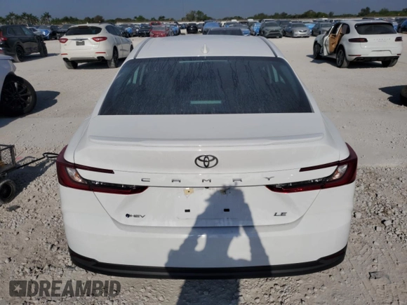 2025 Toyota Camry LE with VIN 4T1DAACK6SU537173, listed as a Copart auction lot 53202015 with 9,999 mi miles and Non Repairable. Bid and sale history available at DreamBid. Image 6.