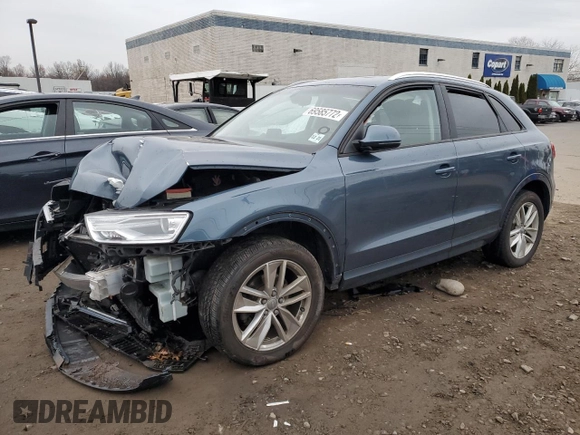 2017 Audi Q3 Premium with VIN WA1ECCFS9HR010308, listed as a Copart auction lot 69585772 with 61,329 mi miles. Bid and sale history available at carsss.com. Image 1.