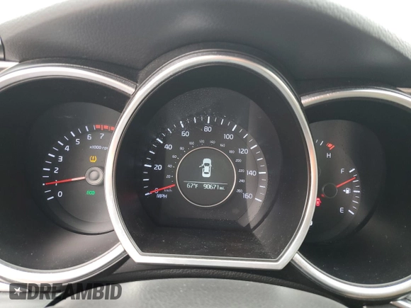 2015 Kia Optima LX with VIN KNAGM4A71F5529133, listed as a Copart auction lot 48345335 with 90,671 mi miles and Salvage Title. Bid and sale history available at carsss.com. Image 9.