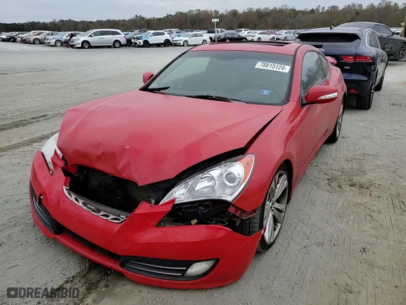 2010 Hyundai Genesis Coupe Grand Touring w/Nav with VIN KMHHU6KH6AU019204, listed as a Copart auction lot 78815124 with 0 mi miles and Salvage Title. Bid and sale history available at carsss.com. Image 11.