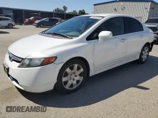 2007 Honda Civic Sdn LX with VIN 1HGFA16547L135170, listed as a Copart auction lot 54443225 with 143,675 mi miles and Salvage Title. Bid and sale history available at carsss.com. Image 1.