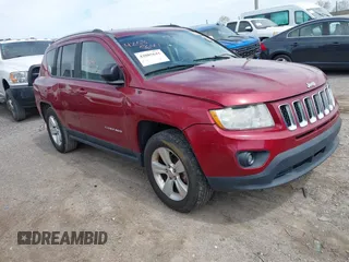 2012 Jeep Compass Latitude with VIN 1C4NJDEB6CD624936, listed as a IAAI auction lot 42085641 with 174,956 mi miles. Bid and sale history available at carsss.com. Image 1.