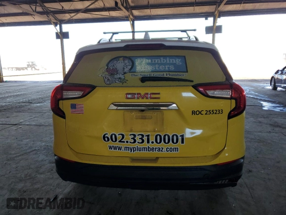 2022 GMC Terrain SLE with VIN 3GKALMEV5NL297966, listed as a Copart auction lot 44463595 with 70,254 mi miles and Salvage Title. Bid and sale history available at carsss.com. Image 6.