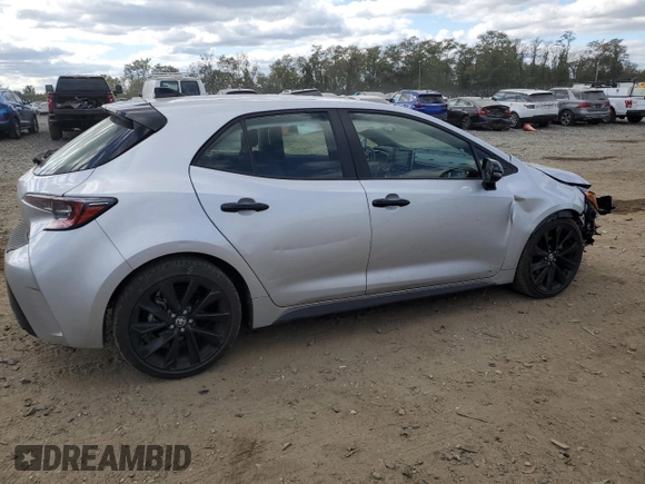 2022 Toyota Corolla Hatchback SE with VIN JTND4MBE2N3159531, listed as a Copart auction lot 76120904 with 13,566 mi miles and Salvage Title. Bid and sale history available at carsss.com. Image 3.