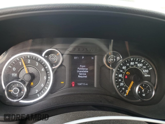 2021 Ram 2500 Tradesman with VIN 3C6UR5HJXMG607601, listed as a Copart auction lot 66101514 with 104,715 mi miles and Salvage Title. Bid and sale history available at carsss.com. Image 9.