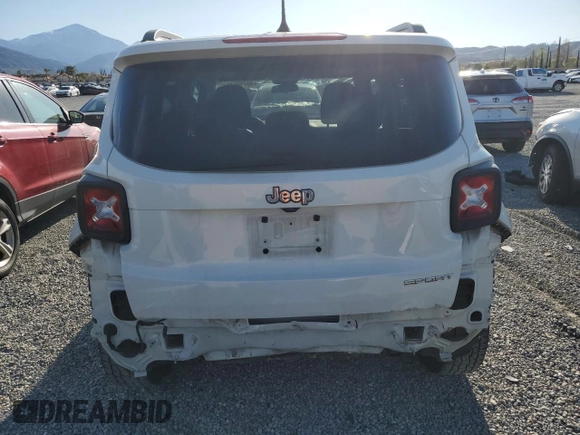 2016 Jeep Renegade Sport with VIN ZACCJAAT3GPD50865, listed as a Copart auction lot 49716695 with 77,712 mi miles and Salvage Title. Bid and sale history available at DreamBid. Image 6.