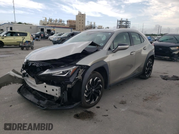 2020 Lexus UX with VIN JTHP3JBH8L2030935, listed as a Copart auction lot 60865774 with 25,743 mi miles and Salvage Title. Bid and sale history available at carsss.com. Image 1.