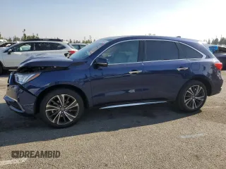 2020 Acura MDX w/Technology Pkg with VIN 5J8YD3H57LL012143, listed as a Copart auction lot 43835345 with 24,553 mi miles and Salvage Title. Bid and sale history available at carsss.com. Image 1.