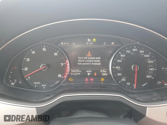 2019 Audi Q7 Premium with VIN WA1AHAF79KD040915, listed as a Copart auction lot 53300495 with 54,295 mi miles and Salvage title. Bid and sale history available at DreamBid. Image 9.
