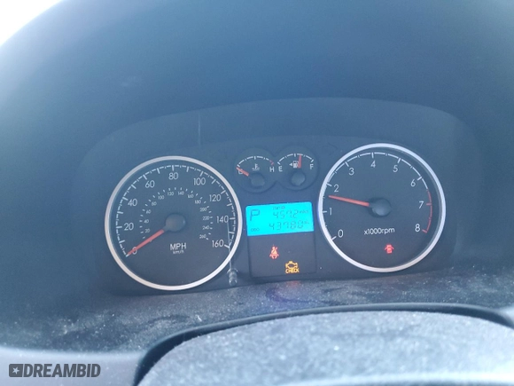 2008 Hyundai Tiburon GS with VIN KMHHM66D48U285161, listed as a Copart auction lot 44455035 with 43,780 mi miles and Salvage Title. Bid and sale history available at carsss.com. Image 9.