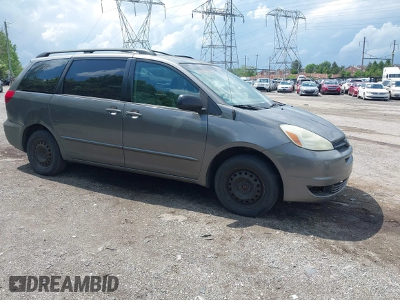 2004 Toyota Sienna CE with VIN 5TDZA23C34S129567, listed as a IAAI auction lot 42186295 with 184,220 mi miles and . Bid and sale history available at DreamBid. Image 1.