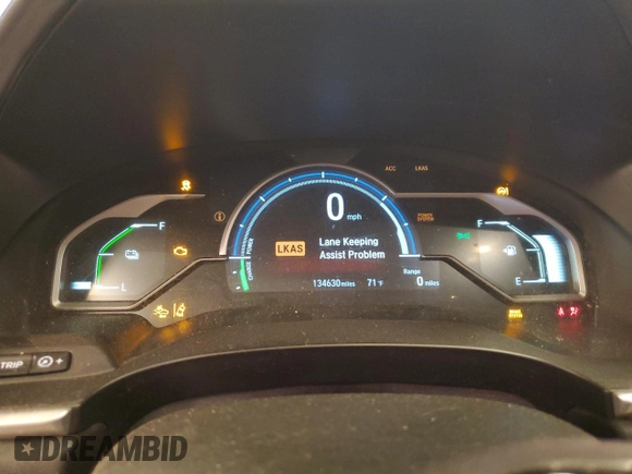 2018 Honda Clarity Plug-In Hybrid with VIN JHMZC5F19JC007538, listed as a Copart auction lot 80435114 with 134,630 mi miles and Salvage Title. Bid and sale history available at carsss.com. Image 9.