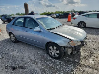2007 Kia Spectra EX with VIN KNAFE121075394066, listed as a Copart auction lot 63238165 with 234,287 mi miles and Salvage title. Bid and sale history available at DreamBid. Image 4.