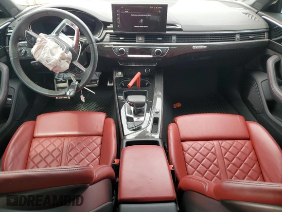 2021 Audi S4 Premium Plus with VIN WAUB4AF49MA030608, listed as a Copart auction lot 46857154 with 45,692 mi miles. Bid and sale history available at carsss.com. Image 8.