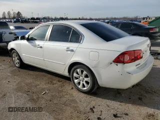 2007 Kia Optima EX with VIN KNAGE124475134560, listed as a Copart auction lot 85564384 with 106,233 mi miles and Salvage Title. Bid and sale history available at carsss.com. Image 2.