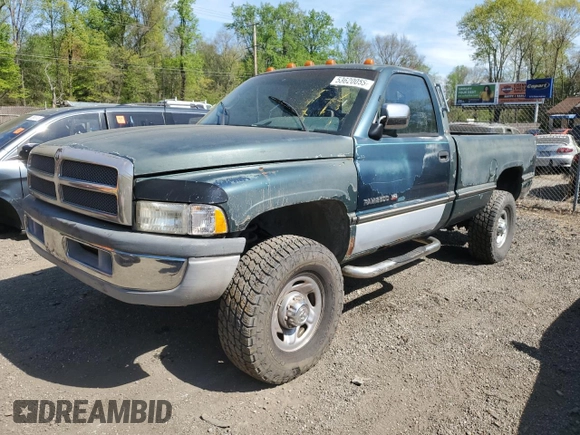 1997 Dodge 2500 with VIN 1B7KF26Z1VJ576349, listed as a Copart auction lot 53620055 with 204,033 mi miles and Salvage Title. Bid and sale history available at DreamBid. Image 1.