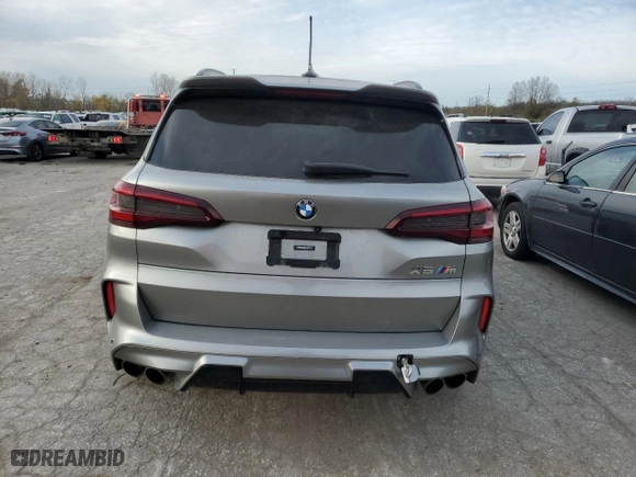 2021 BMW X5 M with VIN 5YMJU0C04M9F64315, listed as a Copart auction lot 82029464 with NaN miles and Salvage Title. Bid and sale history available at carsss.com. Image 6.